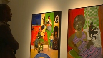 Emerson Quinda inaugurou exposição de pintura no Centro Cultural Português,em São Tomé e Príncipe
