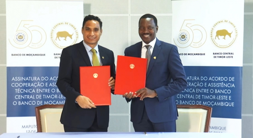 Imagem de Bancos centrais de Moçambique e Timor-Leste assinam acordo de assistência técnica